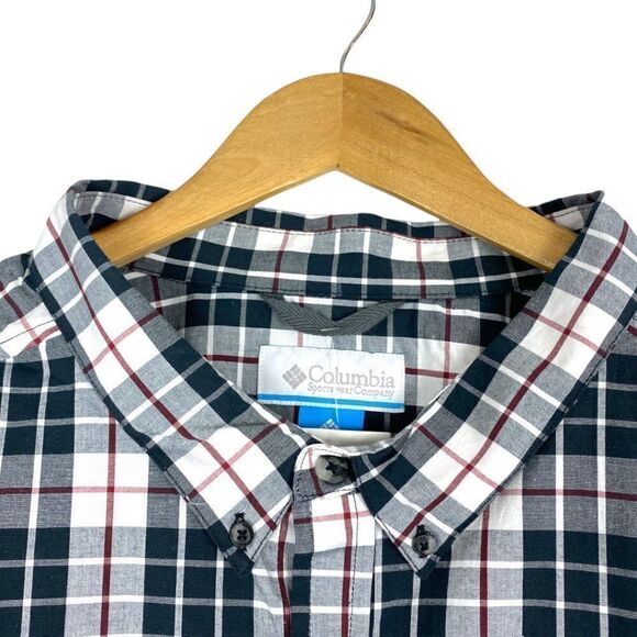 Columbia men's White Traditional Plaid Rapid Rivers 2 Long Sleeve Shirt US 4X - Picture 5 of 9